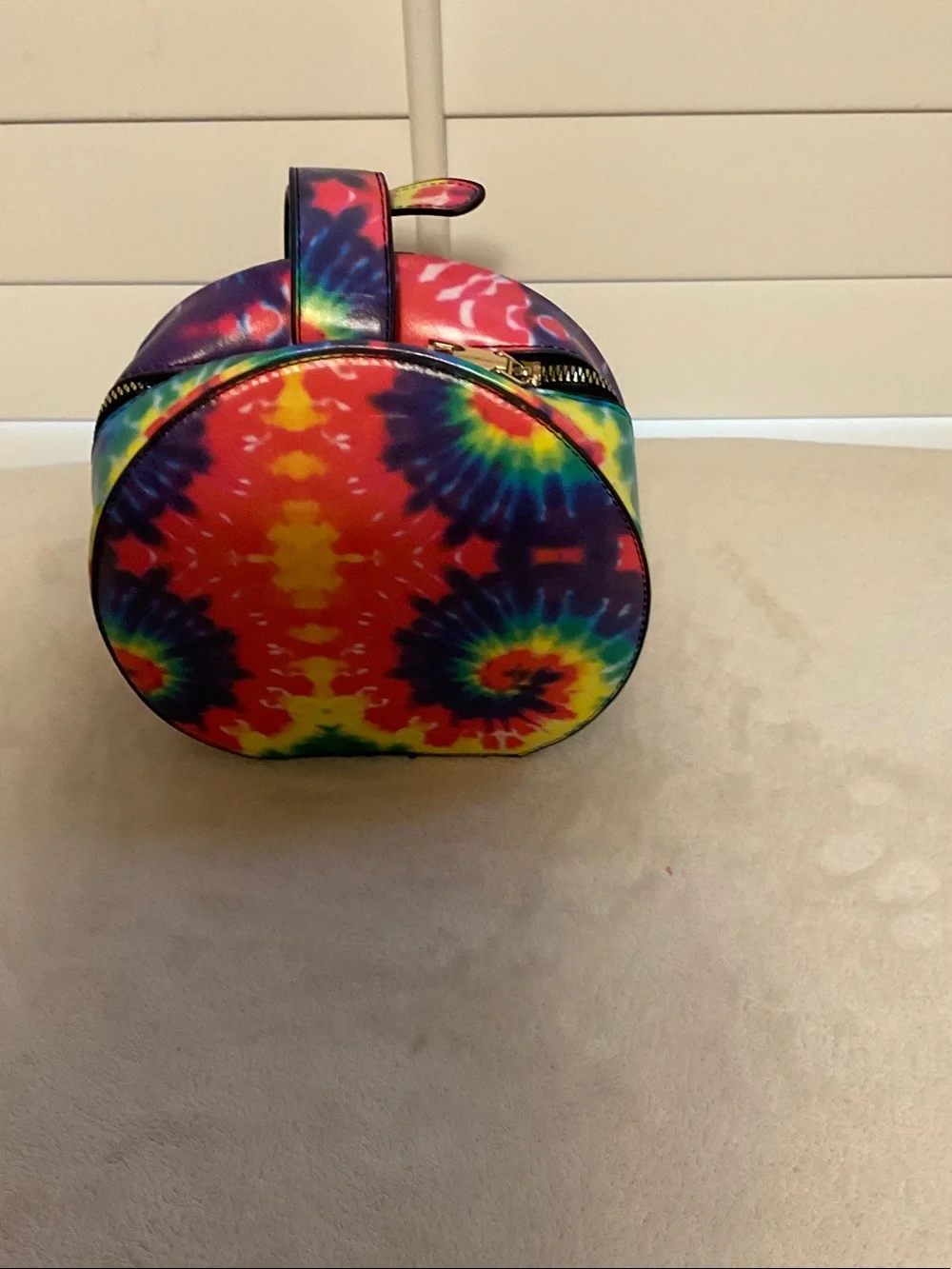 Tie-Dye Round Crossbody Bag in Multicolor